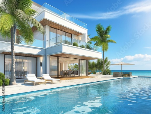 Luxury Beachfront Villa with Infinity Pool and Ocean View © Qstock