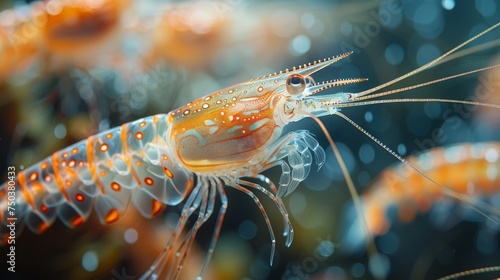 Sea krill macro detail