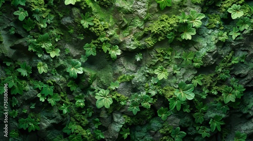 Beautiful nature background texture of moss in green