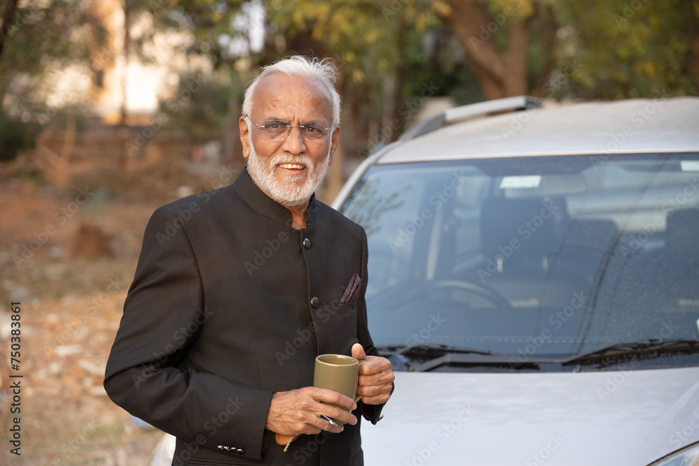 A senior businessman is having a coffee on his coffee break A senior businessman is having a coffee on his coffee break