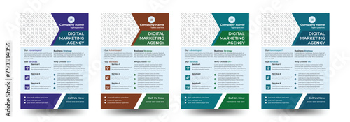 Creative Corporate & Business Flyer, Template Design, abstract business flyer, vector template design, vector illustration template in A4 size.