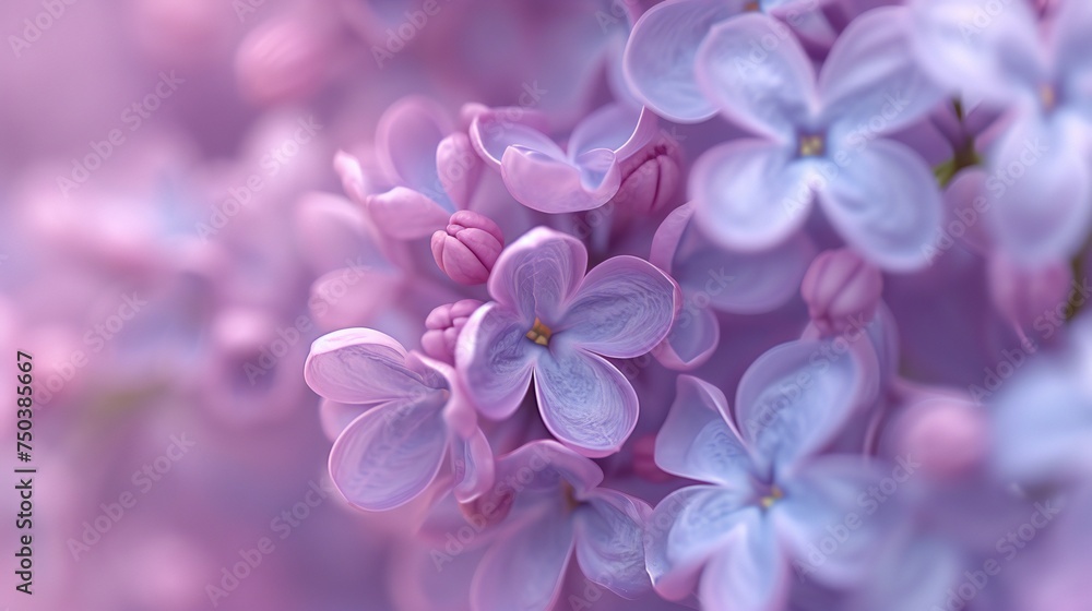 Lilac Serenity: Serene macro shot of lilac flowers, evoking a sense of tranquility. Lilac Serenity: Serene macro shot of lilac flowers, evoking a sense of tranquility.