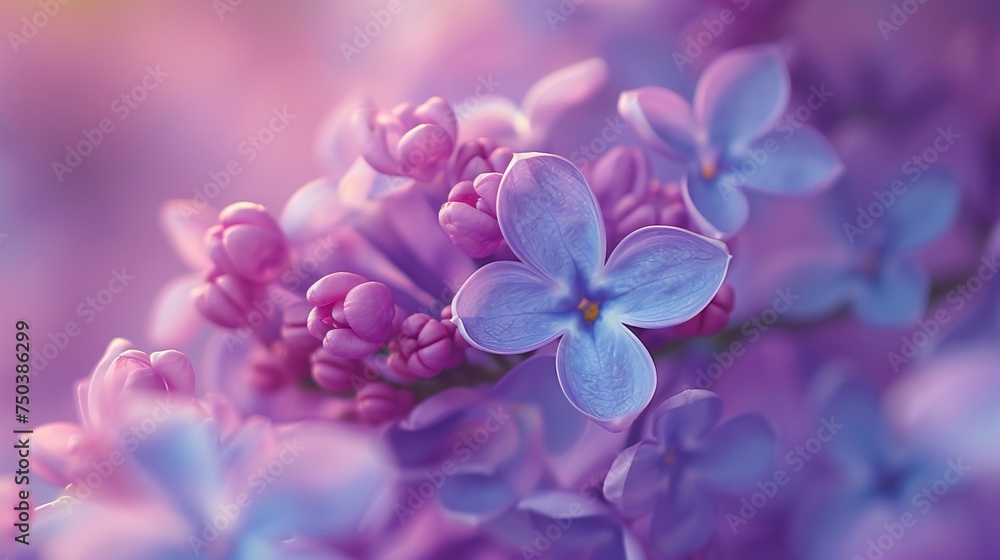 Tranquil Lilac Symphony: Macro view of lilac blooms, creating a tranquil symphony of colors. Tranquil Lilac Symphony: Macro view of lilac blooms, creating a tranquil symphony of colors.