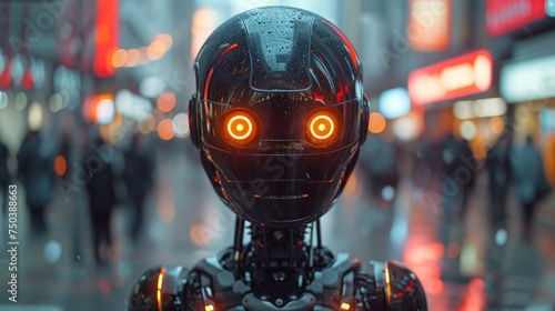 目が光るロボット,Generative AI AI画像