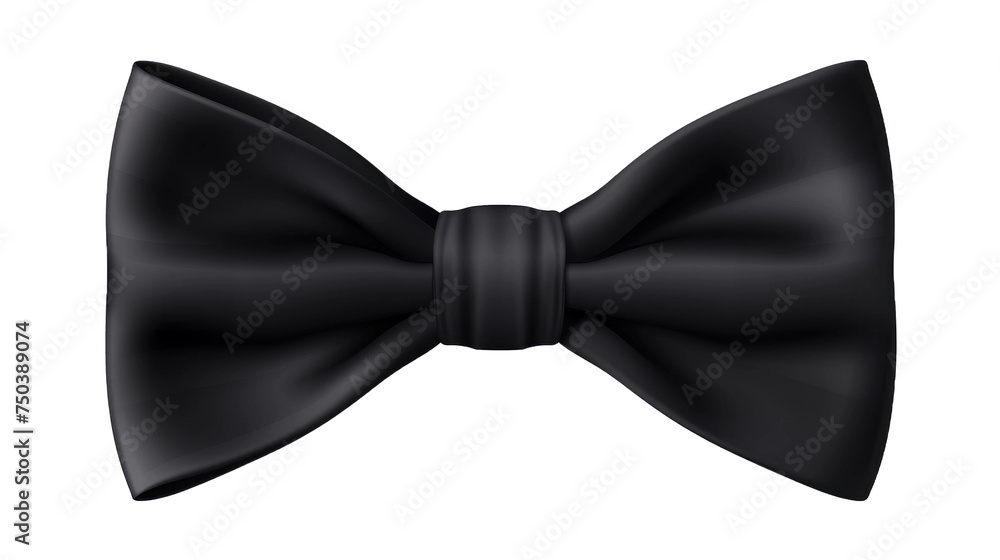 Black bow tie isolated on transparent a white background Black bow tie isolated on transparent a white background