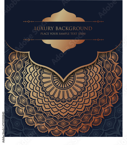 Luxury mandala background with golden arabesque pattern Arabic Islamic east style