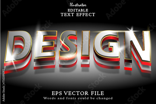 Editable design text effect