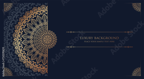 Luxury mandala background with golden arabesque pattern Arabic Islamic east style
