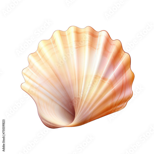 Seashell isolated on transparent a white background