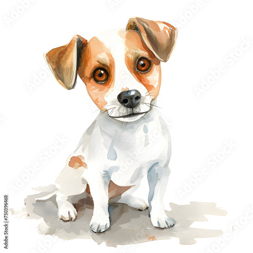 Cute puppy isolated on a white background