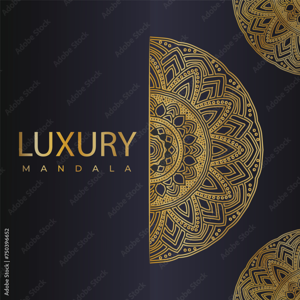 Mandala ornament on a dark blue background. Decorative golden mandala pattern. mandala pattern with metallic dark blue color. gold vintage greeting card on blue background. luxurious mandala vector. Mandala ornament on a dark blue background. Decorative golden mandala pattern. mandala pattern with metallic dark blue color. gold vintage greeting card on blue background. luxurious mandala vector.