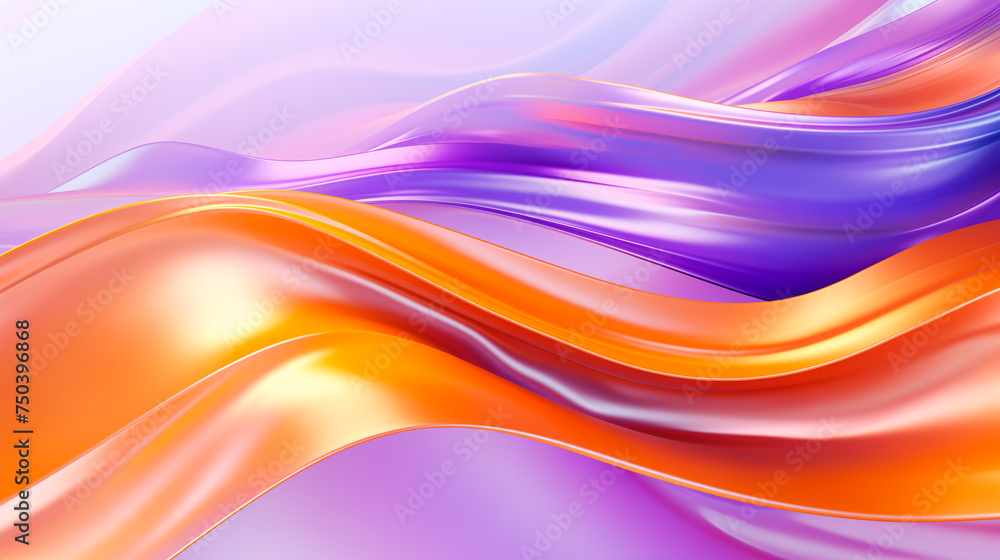 Abstract background with dancing orange and purple tones waves Abstract background with dancing orange and purple tones waves