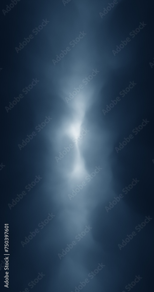Dark blue glowing cloud vertical illustration background.