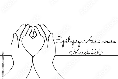 line art of Epilepsy Awareness good for Epilepsy Awareness celebrate. line art. illustration. photo