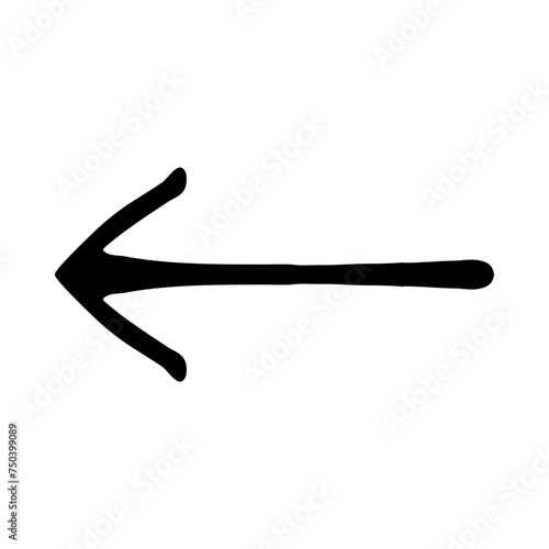 Left arrow icon vector. Previous icon sign symbol vector. Move backward vector icon illustration isolated on white background