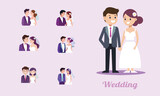 Vector illustration of a wedding set