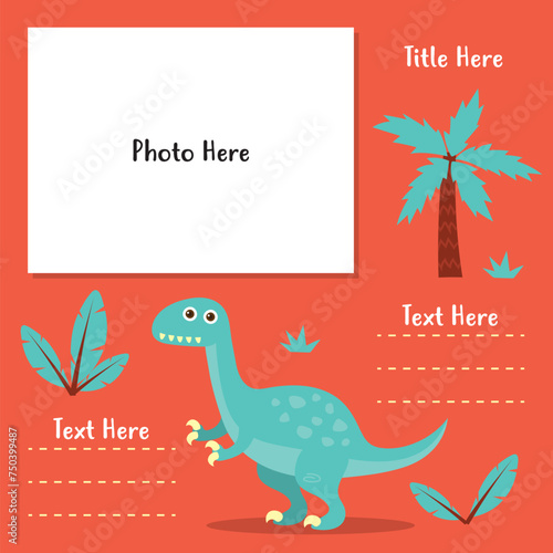 Dinosaur photo-book template series