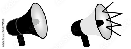 loudspeaker icon.megaphone icon vector, stock vector illustration flat design style.