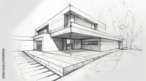 House architectural sketch