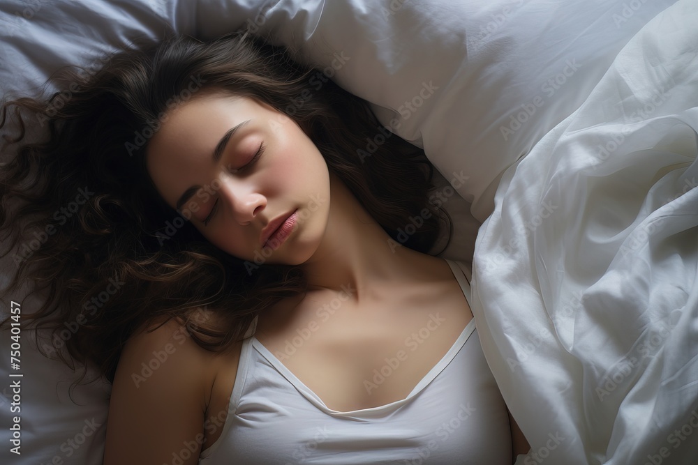 Girl sleep on bed Generative AI Girl sleep on bed Generative AI