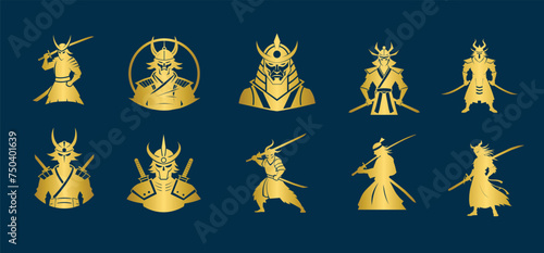 Golden Samurai warrior designs