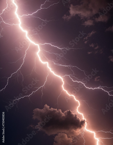 Lightning in sky