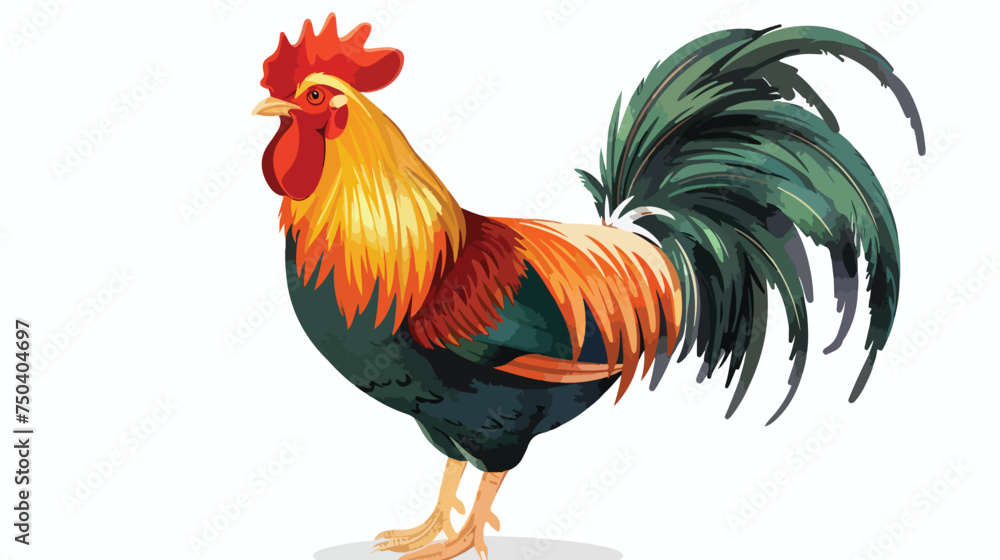Cock of Animal Cartoon Vector Icon