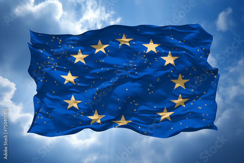 European flag. Flag of the European Union. European election. Europe country of nations. ​