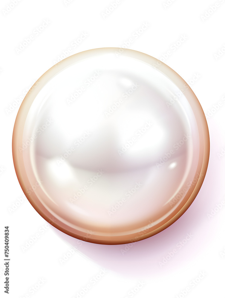 Illustration of a pearl on white background Illustration of a pearl on white background
