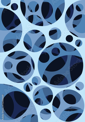 Paper cut out background, circles in vibrant colors Pro Vector