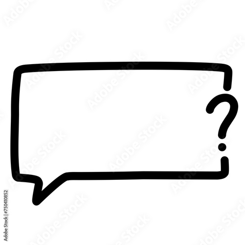 Hand Drawn Doodle Column of Question Marks