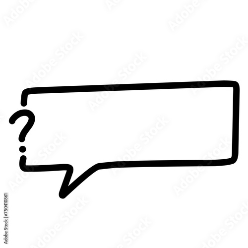 Hand Drawn Doodle Column of Question Marks