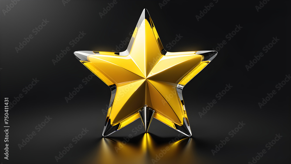 yellow star on a black background. shiny star illustration on black background yellow star on a black background. shiny star illustration on black background