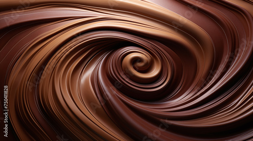 Full frame of chocolate swirl.
