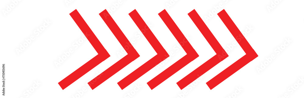 Arrow chevron symbol. Black arrows symbols set. Blend effect. Swipe sign. Vector isolated on white. - obrazy, fototapety, plakaty 