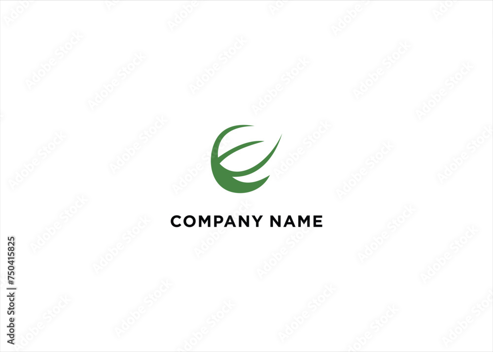 Obraz premium Initial E Leaf Logo Design Inspiration Stock Vector