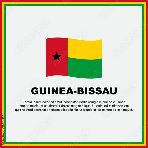 Guinea-Bissau Flag Background Design Template. Guinea-Bissau Independence Day Banner Social Media Post. Guinea-Bissau Banner