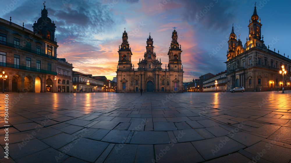 Santiago de Compostela Cathedral Galicia Spain. Obrade
