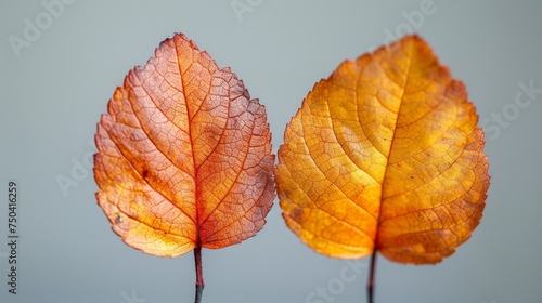 Leaves in autumn  isolated