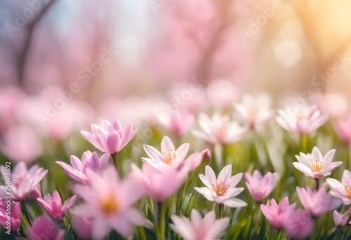 pink flowers in the garden in spring season, season flowers, floral backgorund © Qurat