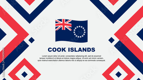 Wallpaper Mural Cook Islands Flag Abstract Background Design Template. Cook Islands Independence Day Banner Wallpaper Vector Illustration. Cook Islands Template Torontodigital.ca