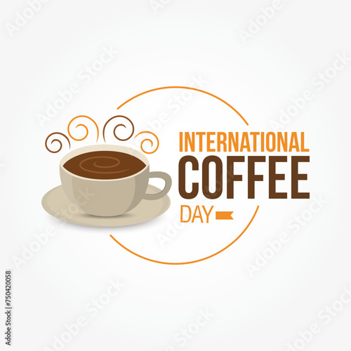 International coffee day vector illustration. International coffee day themes design concept with flat style vector illustration. Suitable for greeting card, poster and banner.