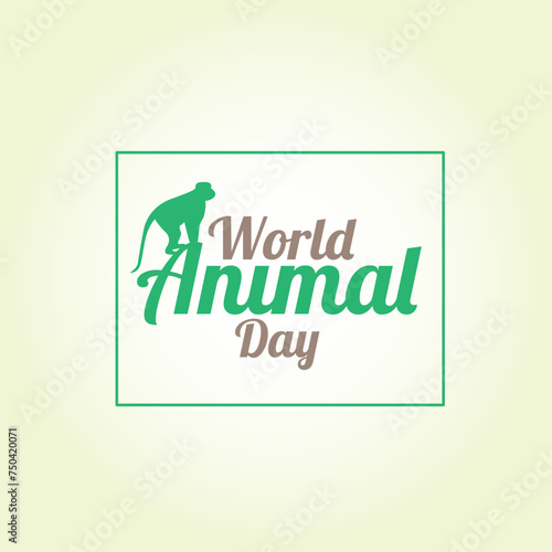 World animal day vector illustration. World animal day themes design concept with flat style vector illustration. Suitable for greeting card  poster and banner.