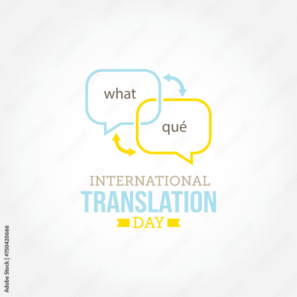 International translation day vector illustration. International translation day themes design concept with flat style vector illustration. Suitable for greeting card, poster and banner. International translation day vector illustration. International translation day themes design concept with flat style vector illustration. Suitable for greeting card, poster and banner.
