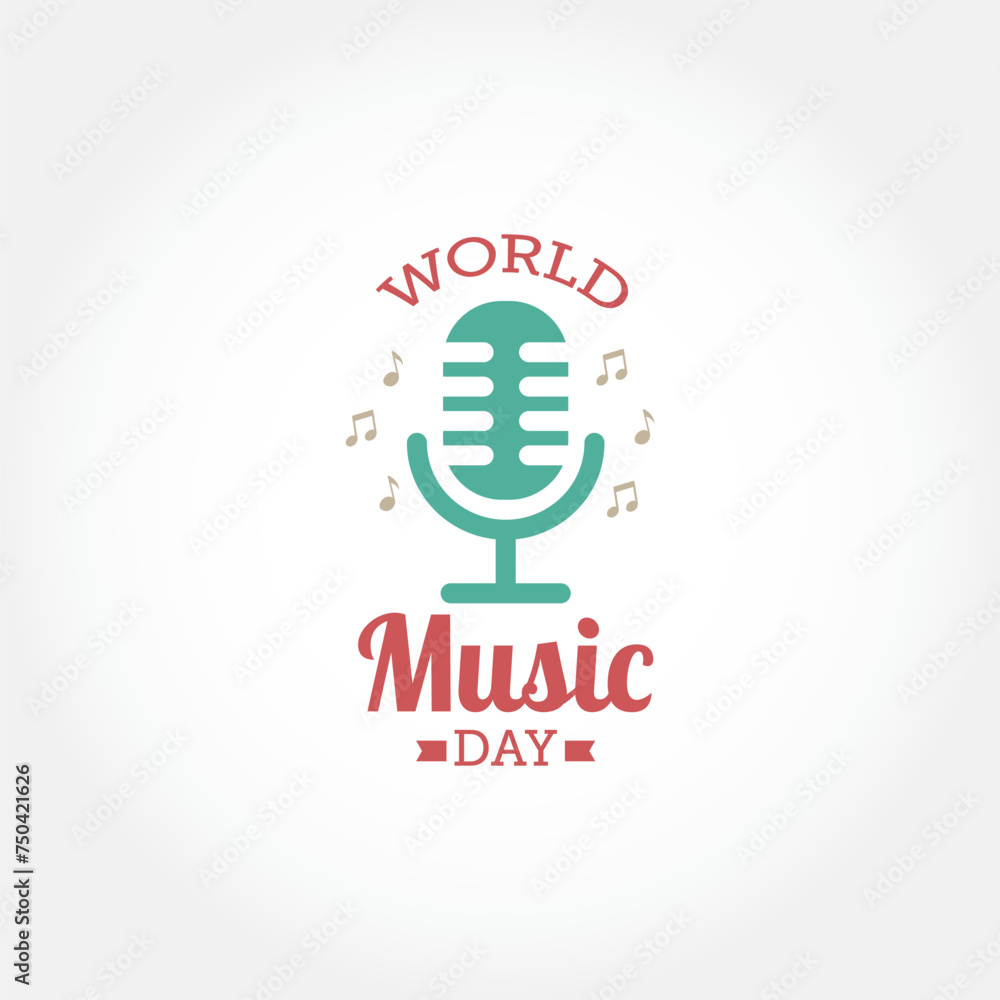 World music day vector illustration. World music day themes design concept with flat style vector illustration. Suitable for greeting card, poster and banner. World music day vector illustration. World music day themes design concept with flat style vector illustration. Suitable for greeting card, poster and banner.