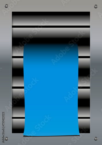 Lamellenrahmen blau