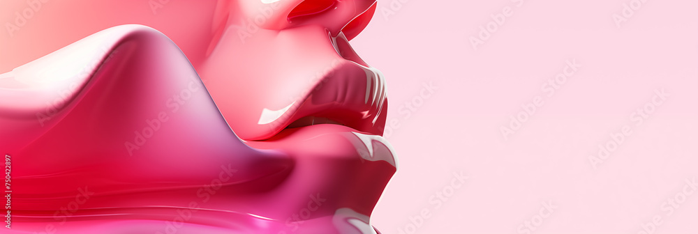 Detailed view of a persons face, nose, and mouth in a close-up shot. Cosmetology concept Detailed view of a persons face, nose, and mouth in a close-up shot. Cosmetology concept