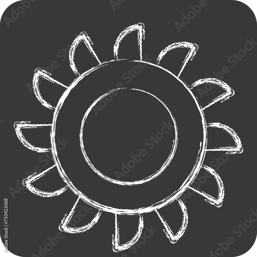 Icon Cutter. related to Mining symbol. chalk Style. simple design editable. simple illustration