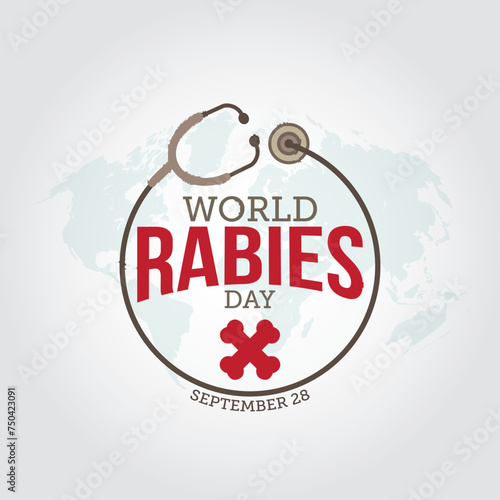 World rabies day vector illustration. World rabies day themes design concept with flat style vector illustration. Suitable for greeting card, poster and banner.