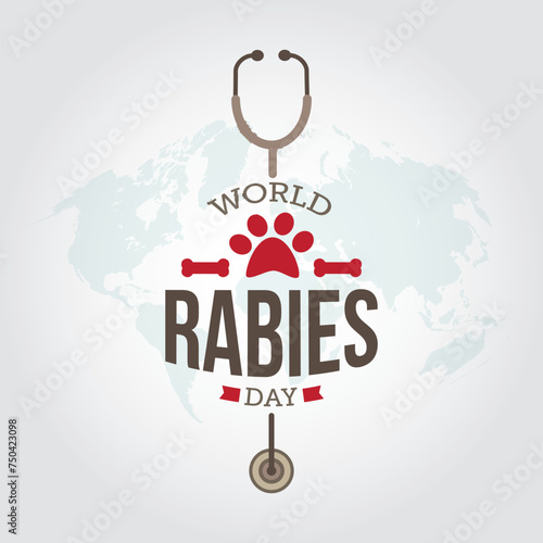 World rabies day vector illustration. World rabies day themes design concept with flat style vector illustration. Suitable for greeting card, poster and banner.